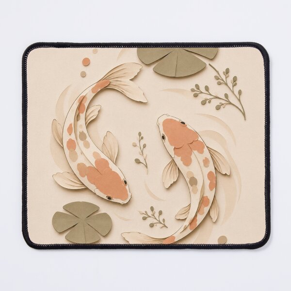 Item preview, Elegant Koi Fish Paper Cut Illustration | Zen Japanese Art designed and sold by Siti Hoiriyah.