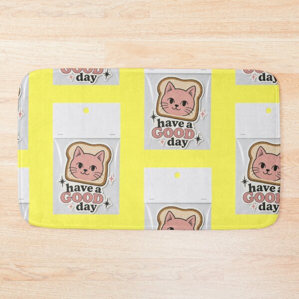 Item preview, Cat in toast Have a Good Day designed and sold by Mauswohn.