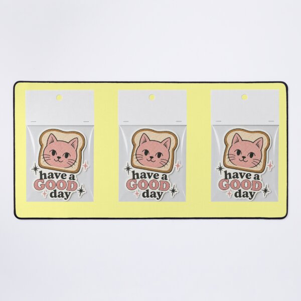 Item preview, Cat in toast Have a Good Day designed and sold by Mauswohn.