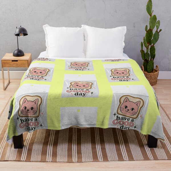 Item preview, Cat in toast Have a Good Day designed and sold by Mauswohn.