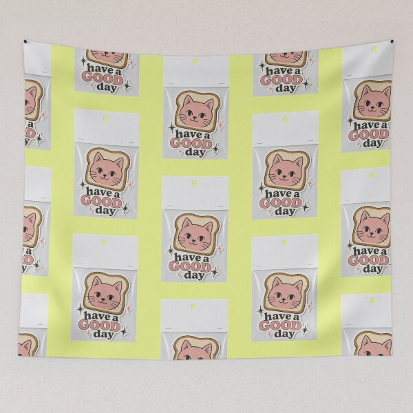 Item preview, Cat in toast Have a Good Day designed and sold by Mauswohn.