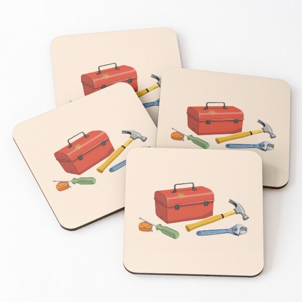 Item preview, Tradie Toolbox Illustration | Tools, Tape Measure & Work Gear | Builder, Carpenter & Handyman Gift designed and sold by MarJul.