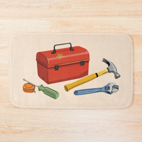 Item preview, Tradie Toolbox Illustration | Tools, Tape Measure & Work Gear | Builder, Carpenter & Handyman Gift designed and sold by MarJul.