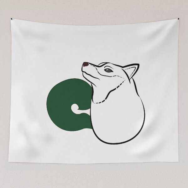 Item preview, Shiba Inu Sumi-e (Japanese ink painting) "SHINRYOKU-c" designed and sold by ShibaCruise-On.