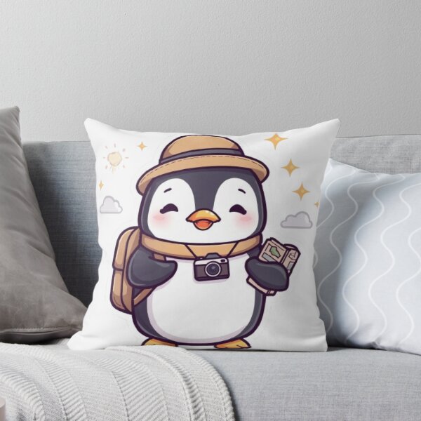 Item preview, Kawaii Traveling Penguin Sticker | Cute Backpack Adventure Design designed and sold by Stylestickers55.