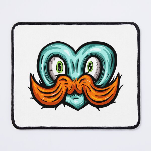 Item preview, Creepy Mustache Zombie Heart Monster Horror Design designed and sold by KittedKool.