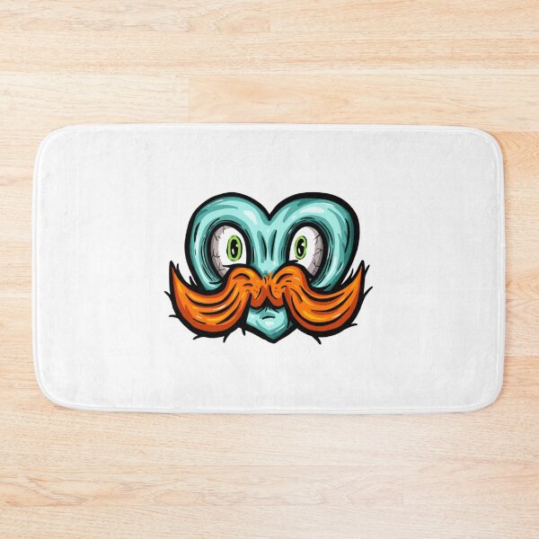 Item preview, Creepy Mustache Zombie Heart Monster Horror Design designed and sold by KittedKool.