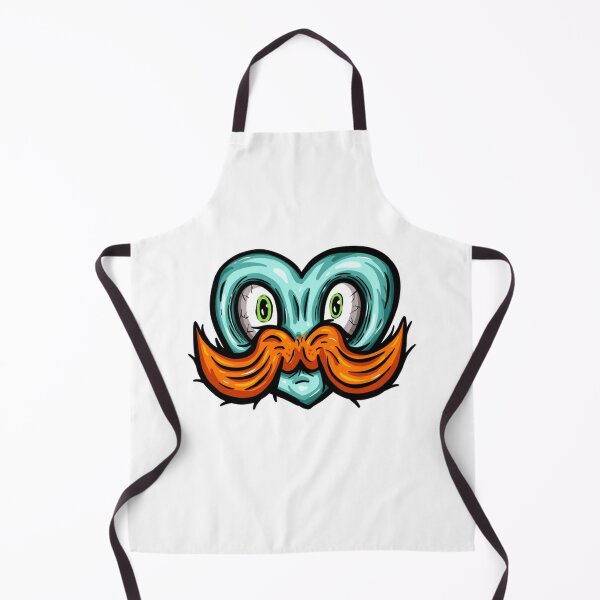 Item preview, Creepy Mustache Zombie Heart Monster Horror Design designed and sold by KittedKool.