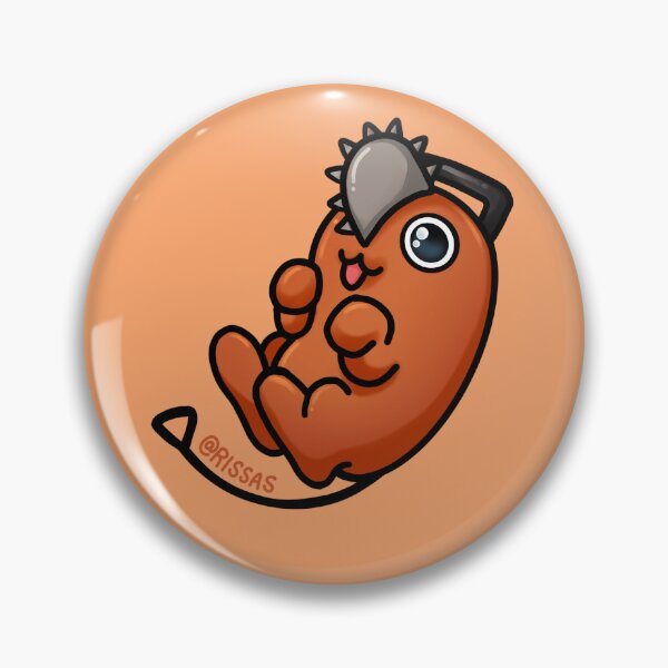 Item preview, pochita chibi button designed and sold by r1ssas.