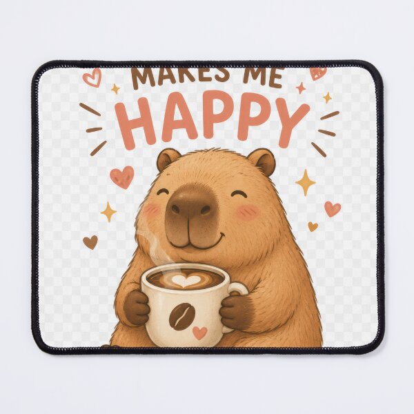 Item preview, Coffee Capybara Coffee Makes Me Happy Cute Animal Coffee Lover Gift Funny Capybara Design designed and sold by coolpinkbox.