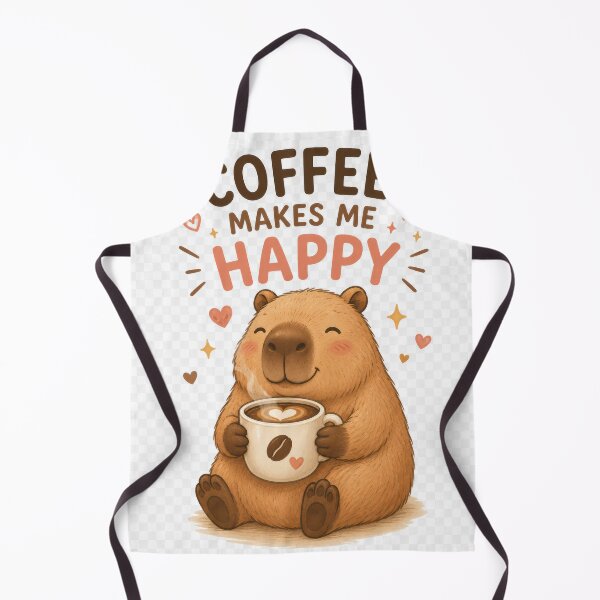 Item preview, Coffee Capybara Coffee Makes Me Happy Cute Animal Coffee Lover Gift Funny Capybara Design designed and sold by coolpinkbox.