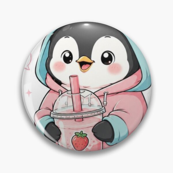 Item preview, Cute Bubble Tea Penguin Kawaii Sticker | Adorable Boba Lover Design designed and sold by Stylestickers55.