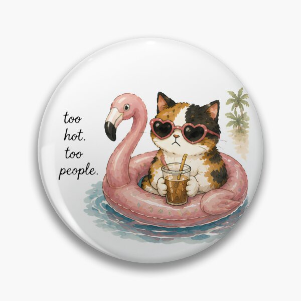 Item preview, Calico Cat Summer Watercolor Too Hot too people  designed and sold by Lunexa-Lab.