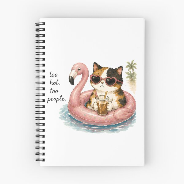 Item preview, Calico Cat Summer Watercolor Too Hot too people  designed and sold by Lunexa-Lab.
