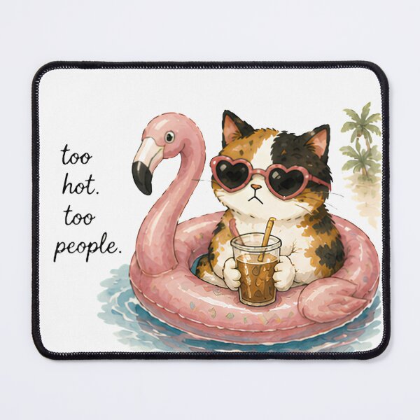Item preview, Calico Cat Summer Watercolor Too Hot too people designed and sold by Lunexa-Lab.