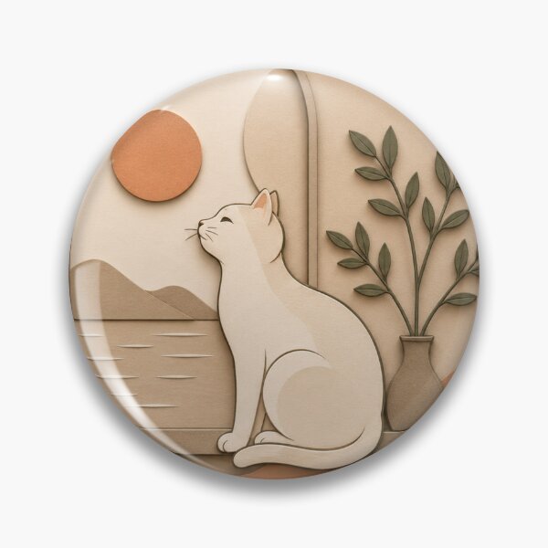 Item preview, Minimal Cat Window Paper Cut Illustration designed and sold by Siti Hoiriyah.