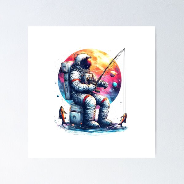 Item preview, Astronaut Fishing in Space Tshirt Boys Girls Kids Astronaut T-Shirt designed and sold by JankoZED.