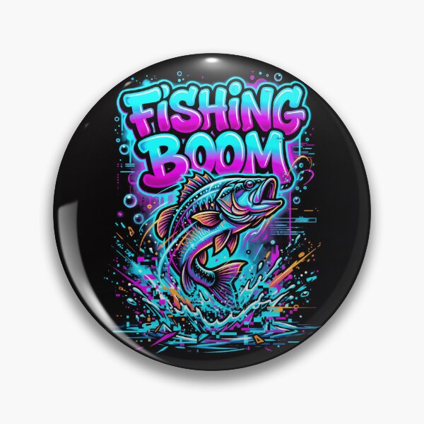Item preview, Fishing Boom Neon Sport Angler designed and sold by SplashTastic.