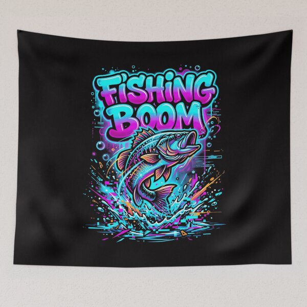 Item preview, Fishing Boom Neon Sport Angler designed and sold by SplashTastic.