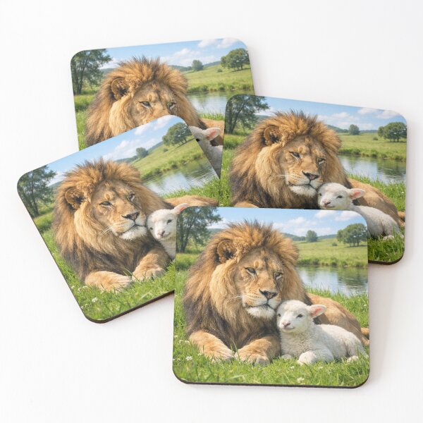Item preview, Lion and Lamb Peaceful Meadow – Prophetic Harmony designed and sold by Faithwave Hope & Haven.