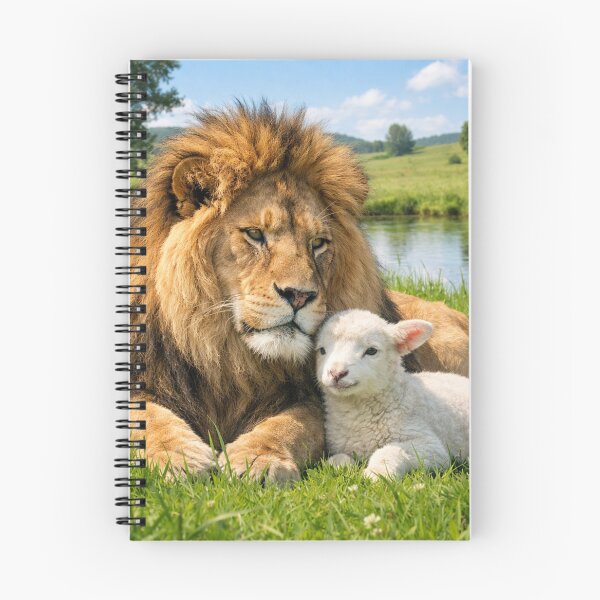 Item preview, Lion and Lamb Peaceful Meadow – Prophetic Harmony designed and sold by MastersDesignNk.