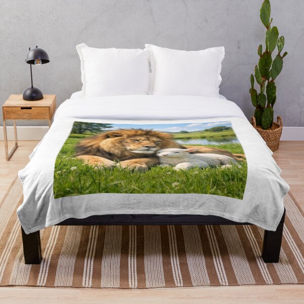 Item preview, Lion and Lamb Peaceful Meadow – Prophetic Harmony designed and sold by MastersDesignNk.