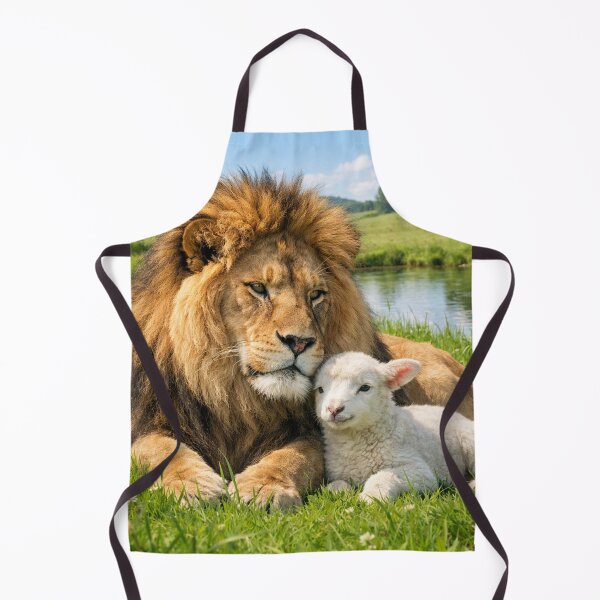 Item preview, Lion and Lamb Peaceful Meadow – Prophetic Harmony designed and sold by MastersDesignNk.
