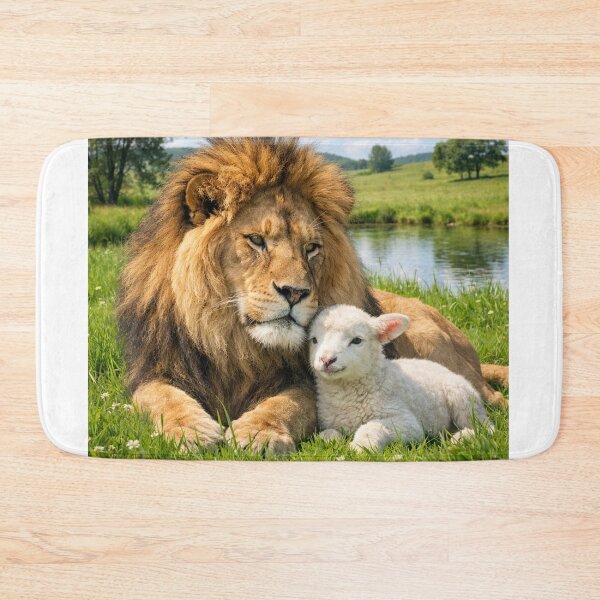 Item preview, Lion and Lamb Peaceful Meadow – Prophetic Harmony designed and sold by Faithwave Hope & Haven.