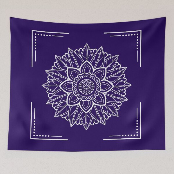 Item preview, Navy Blue and White Mandala designed and sold by alicraigdesigns.
