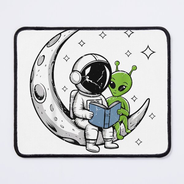 Item preview, Astronaut Reading Book to Alien Moon Space Astronomy T-Shirt designed and sold by NFTaletellers.
