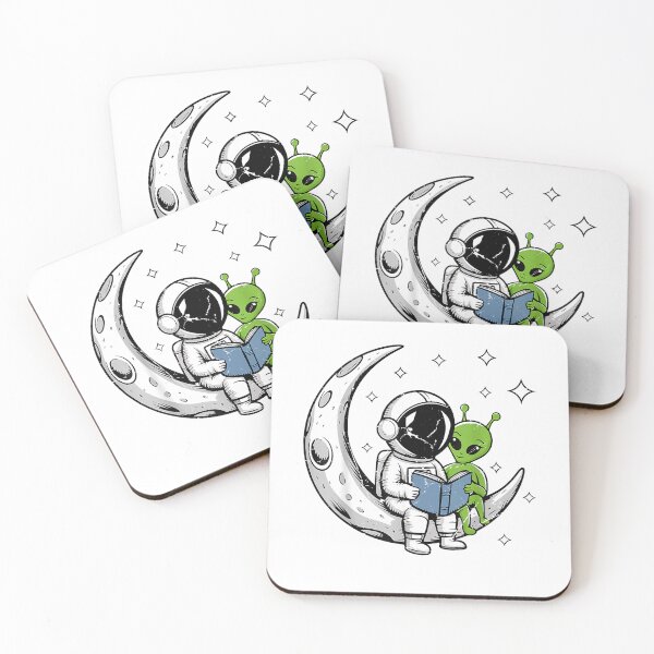 Item preview, Astronaut Reading Book to Alien Moon Space Astronomy T-Shirt designed and sold by NFTaletellers.