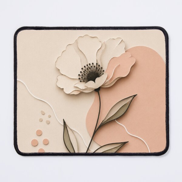 Item preview, Minimal White Flower Paper Cut Botanical Illustration designed and sold by Siti Hoiriyah.