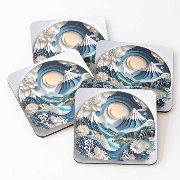 Item preview, Mountain Landscape with White Flowers  designed and sold by Vicky Brago-Mitchell®.