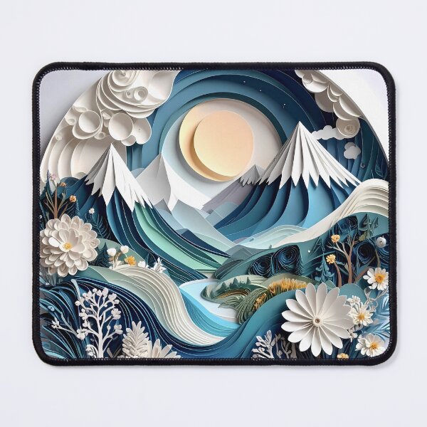 Item preview, Mountain Landscape with White Flowers designed and sold by Vicky Brago-Mitchell®.