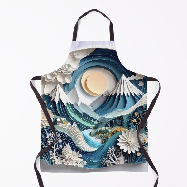 Item preview, Mountain Landscape with White Flowers designed and sold by Vicky Brago-Mitchell®.