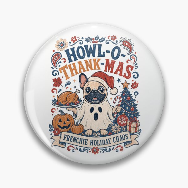 Item preview, Howl-O-Thank-Mas French Bulldog Holiday Chaos designed and sold by JerdbordinShop.