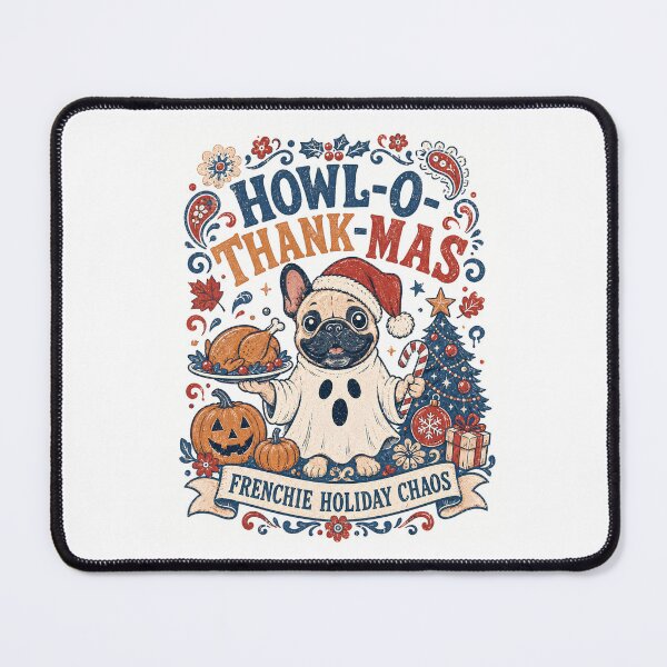 Item preview, Howl-O-Thank-Mas French Bulldog Holiday Chaos designed and sold by JerdbordinShop.
