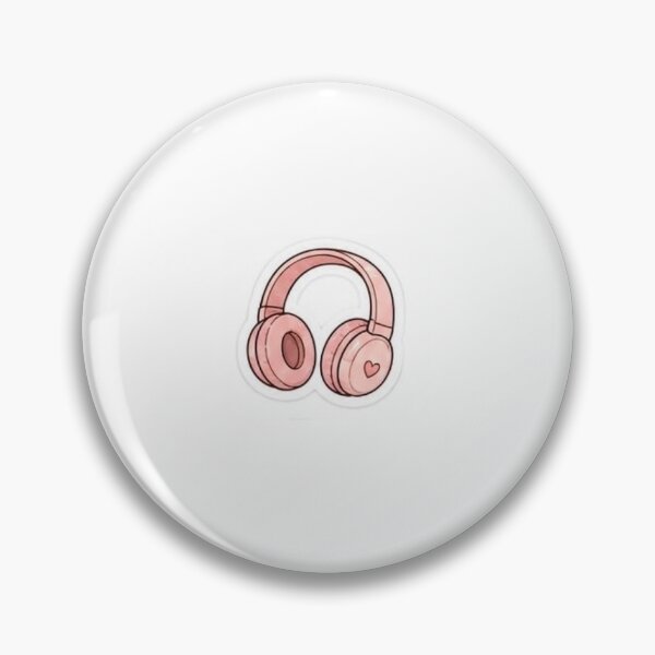 Item preview, Pink headphones with heart on the side.  designed and sold by RockstarRonna.