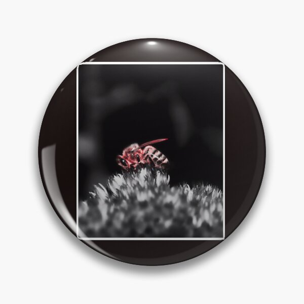 Item preview, Red Toned Bee on Daisy designed and sold by reliew-atsica.