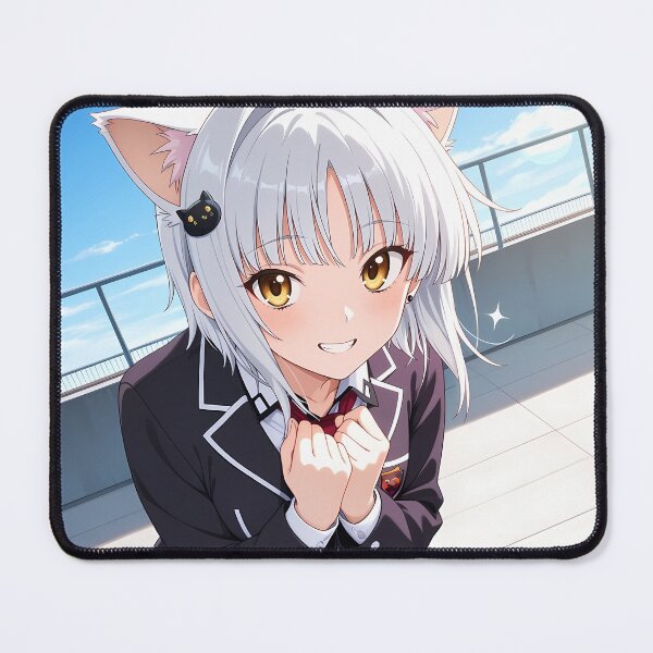 Item preview, Koneko Toujou High School DxD Cat Ear Rooftop Excited Smile designed and sold by B5fivemerch.