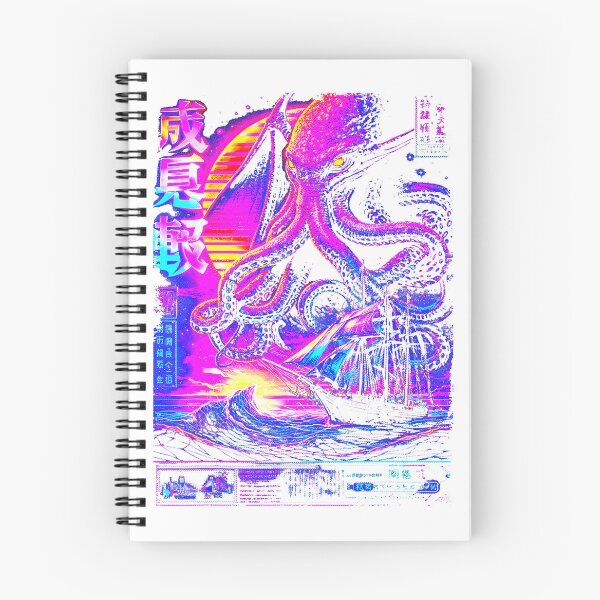 Item preview, Cthulhu Kraken Synthwave Japanese Sea Monster T-Shirt designed and sold by Aru Pxle.