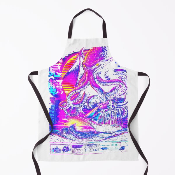 Item preview, Cthulhu Kraken Synthwave Japanese Sea Monster T-Shirt designed and sold by Aru Pxle.