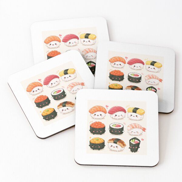 Item preview, Cute Sushi Character Japanese Design designed and sold by オルフェドリーム.