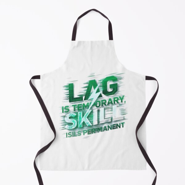 Item preview, Lag Is Temporary Skill Is Permanent Gamer Glitch Art designed and sold by ThunderRed.