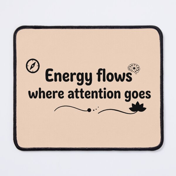 Item preview, Energy Flows Where Attention Goes Cute Typography Manifestation Quote designed and sold by MarJul.