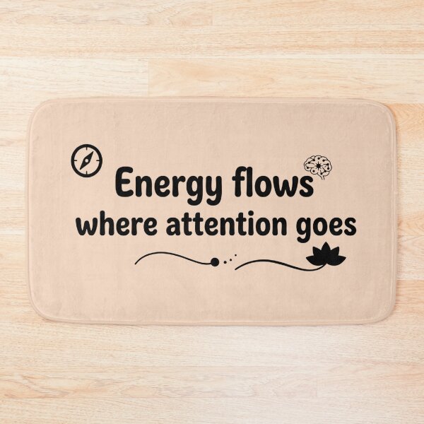 Item preview, Energy Flows Where Attention Goes Cute Typography Manifestation Quote designed and sold by MarJul.
