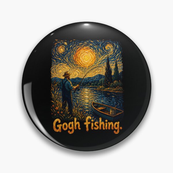 Item preview, Swirly Night Fishing Funny Fisherman Gifts designed and sold by JerdbordinShop.