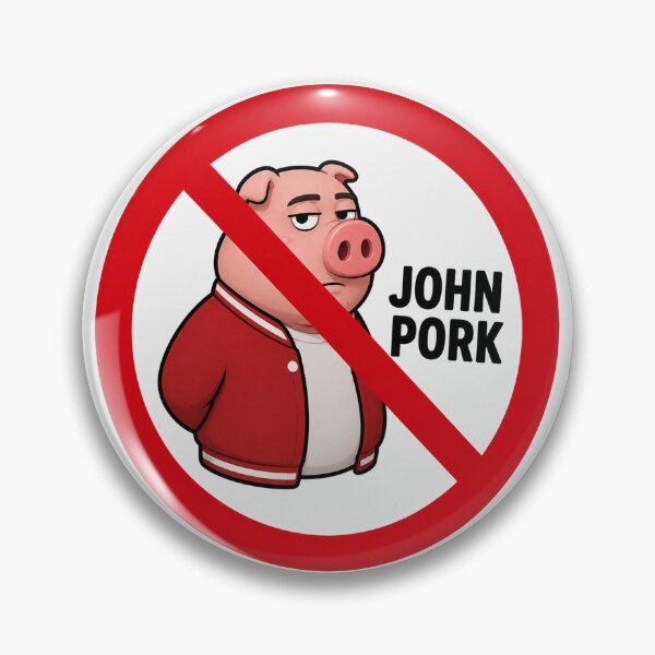 Item preview, No John Pork Funny Anti John Pork Meme Design designed and sold by MonkiFlipp.