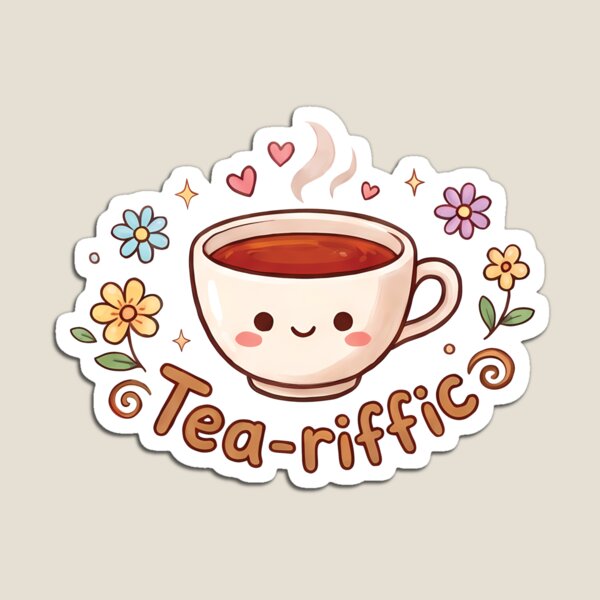 Item preview, Tea‑rrific punny sticker designed and sold by RGB-crayon.