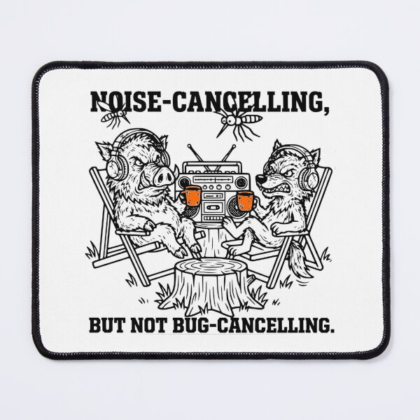 Item preview, Noise Cancelling But Not Bug Cancelling Funny Tech Joke designed and sold by The Bold Line Studio.